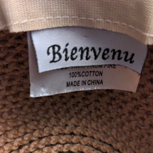 Bienvenu Brown Kids Sun Hat with Flower Accents - Picture 6 of 7